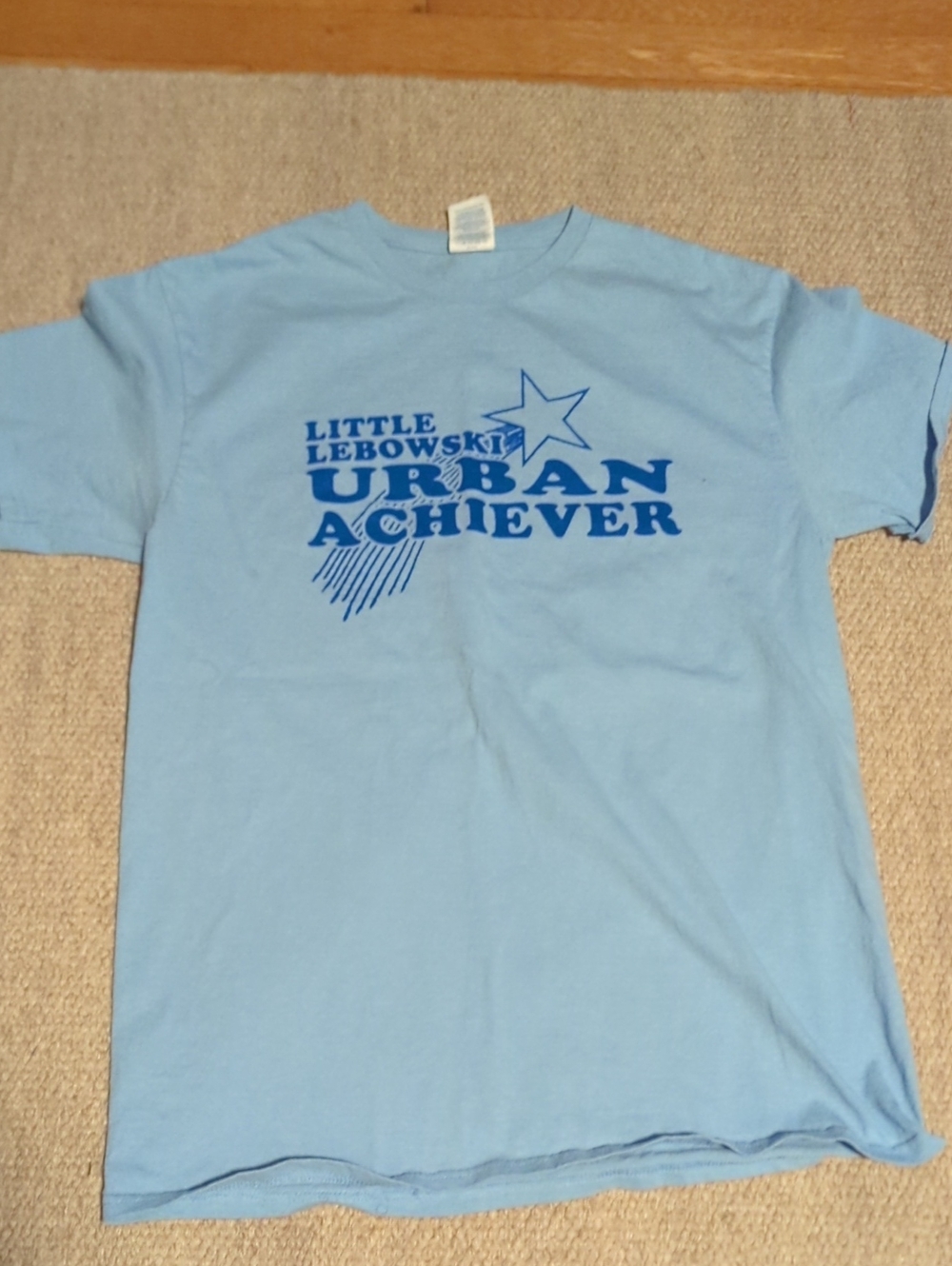 Delta Little Lebowski Urban Achievers T Shirt Size Medium Blue
